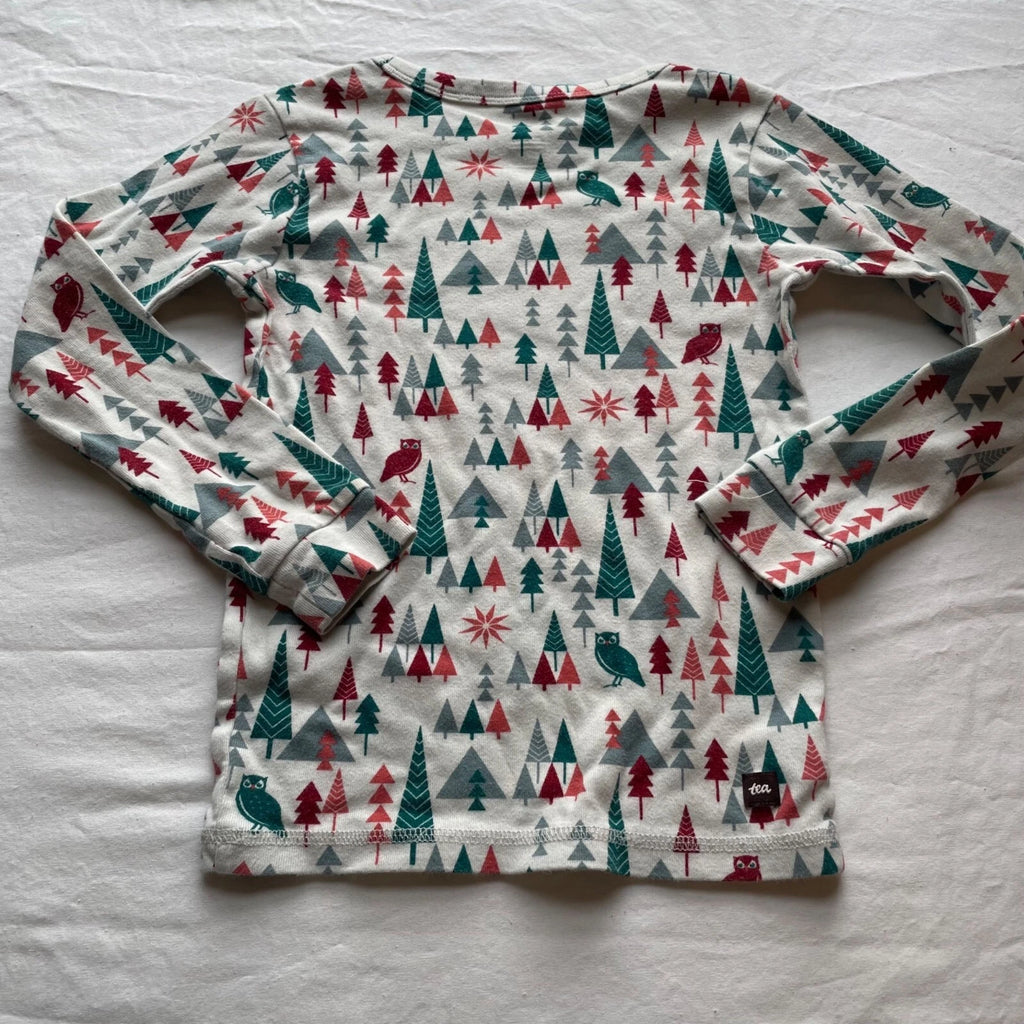 Tea Collection Kids Winter Woodland Pajama Set Size 8