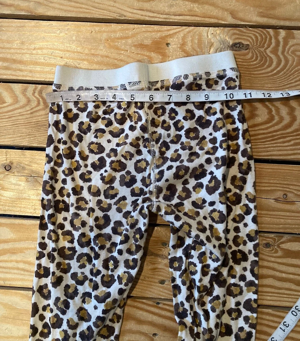 Crewcuts Girl’s Cheetah print pajama set Size 7 Brown O6