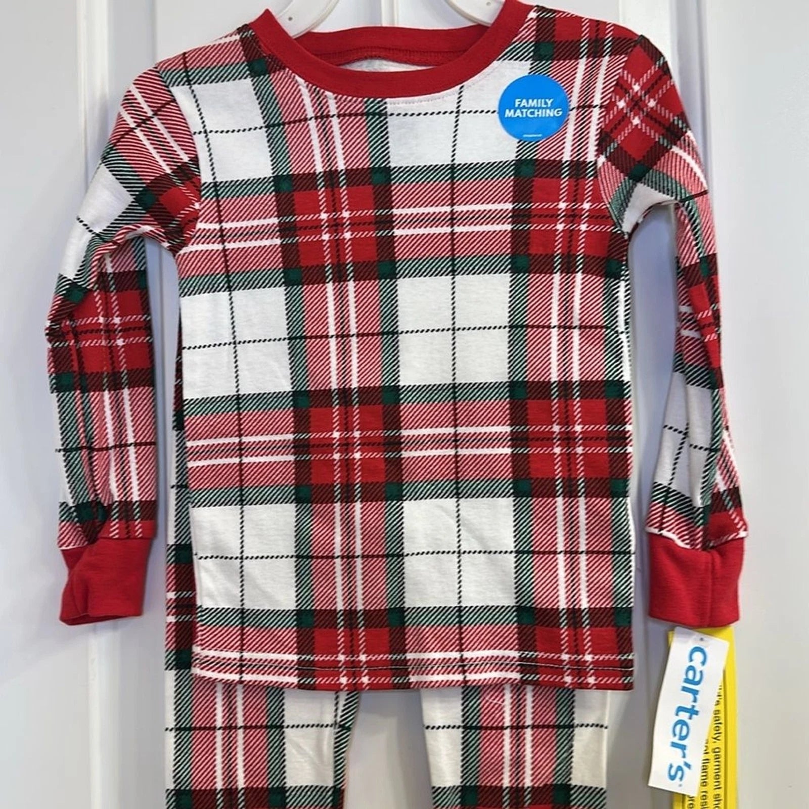 Carter’s Holiday Plaid Cotton PJ Pajama Set Toddler NEW Size 2T Unisex