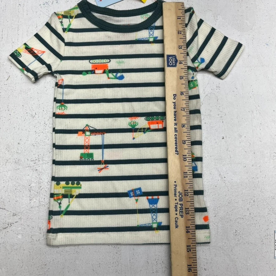 Cat & Jack 2 Piece Print Pajama Short Sleeve & Pants Set Kids Size 18 Months NEW