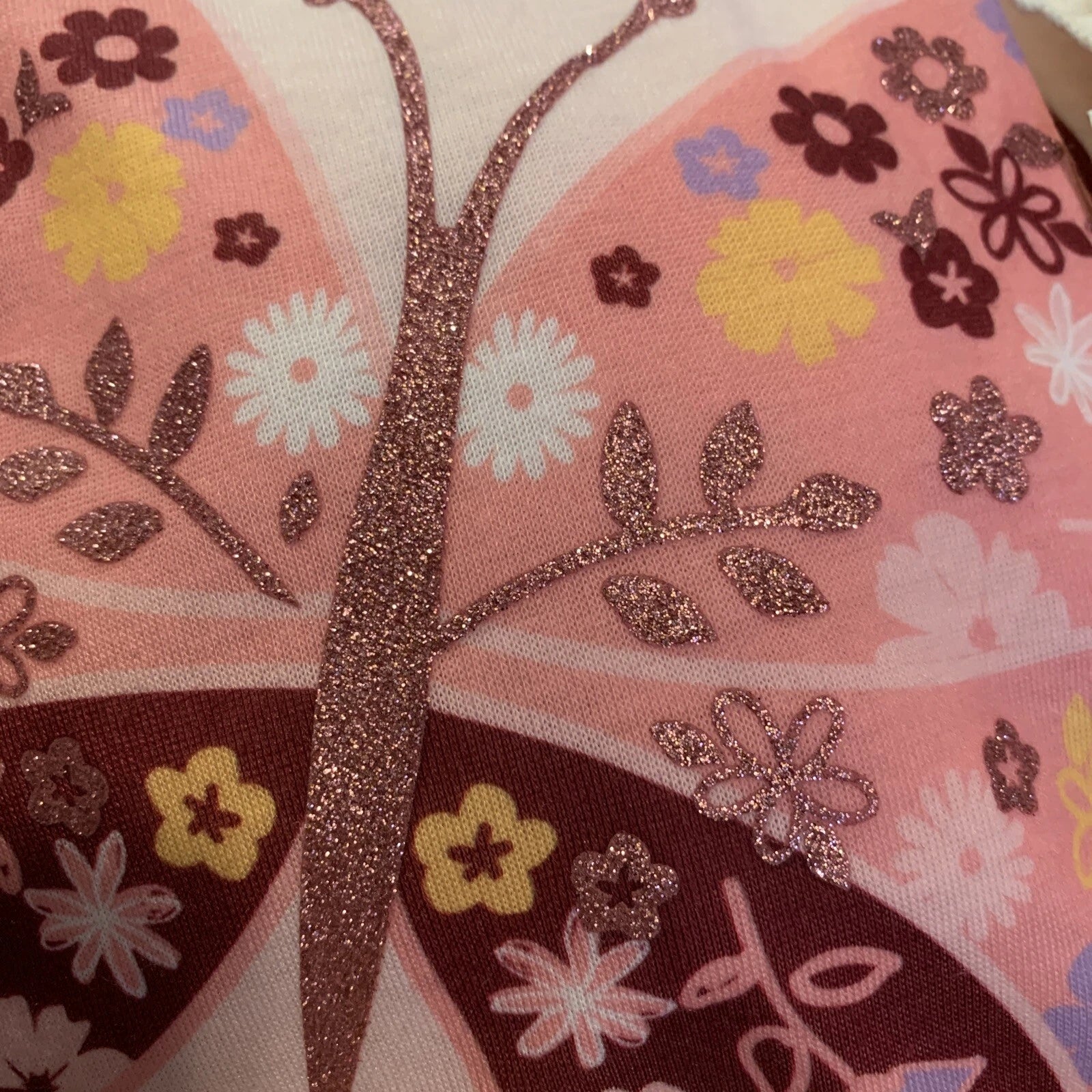 Girl’s CUDDL DUDS "Keep Dreaming" Butterfly 3-Piece Pajama Set Size XS (4-5) NWT