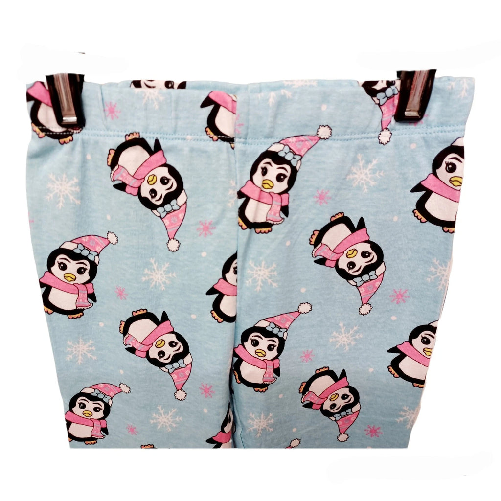 Fish Flops Girls Penguin Knit Pajama Set-5 w/Penguin Cozy Socks