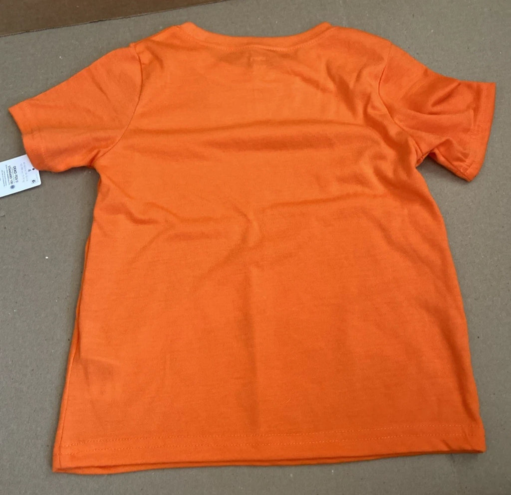 Boy's Carter's Shorts Pajama Set "Racing to Bed" Orange Size 4 *NEW* Carters