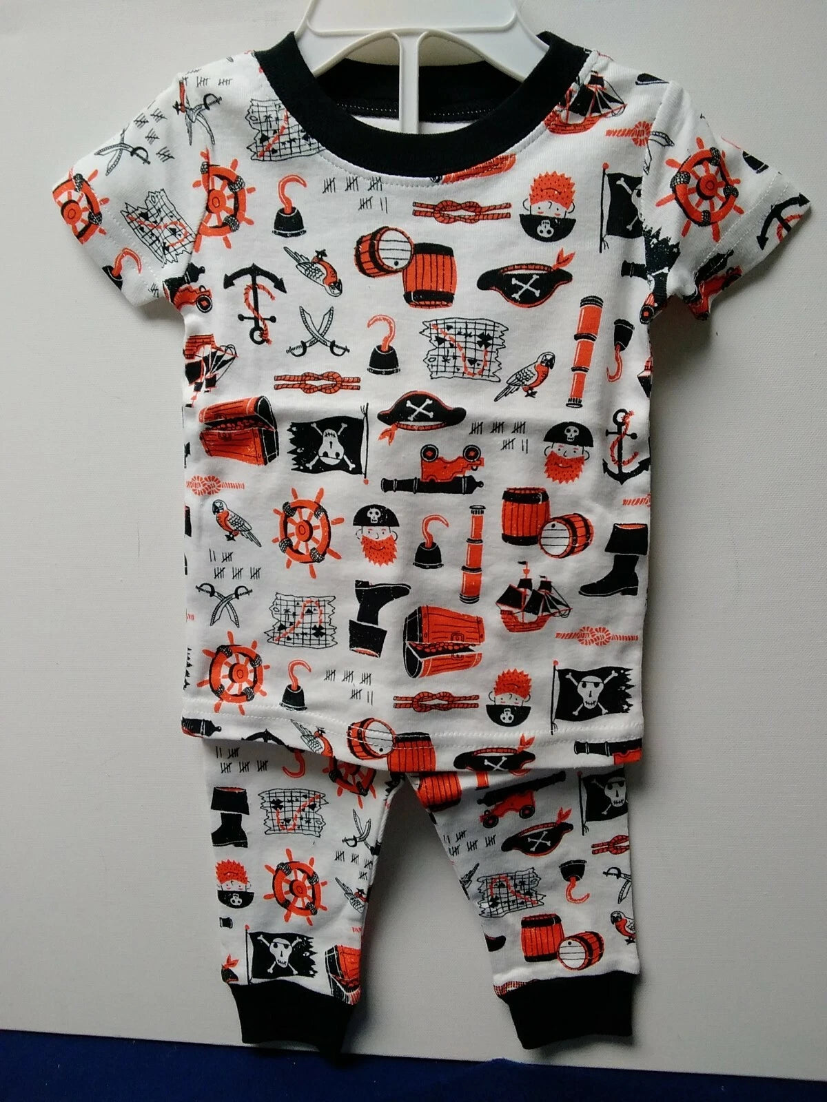 Carters Boys 4 Pcs Pajama Set 6 Months White/Navy/Gray Pirate 6 Months (652)