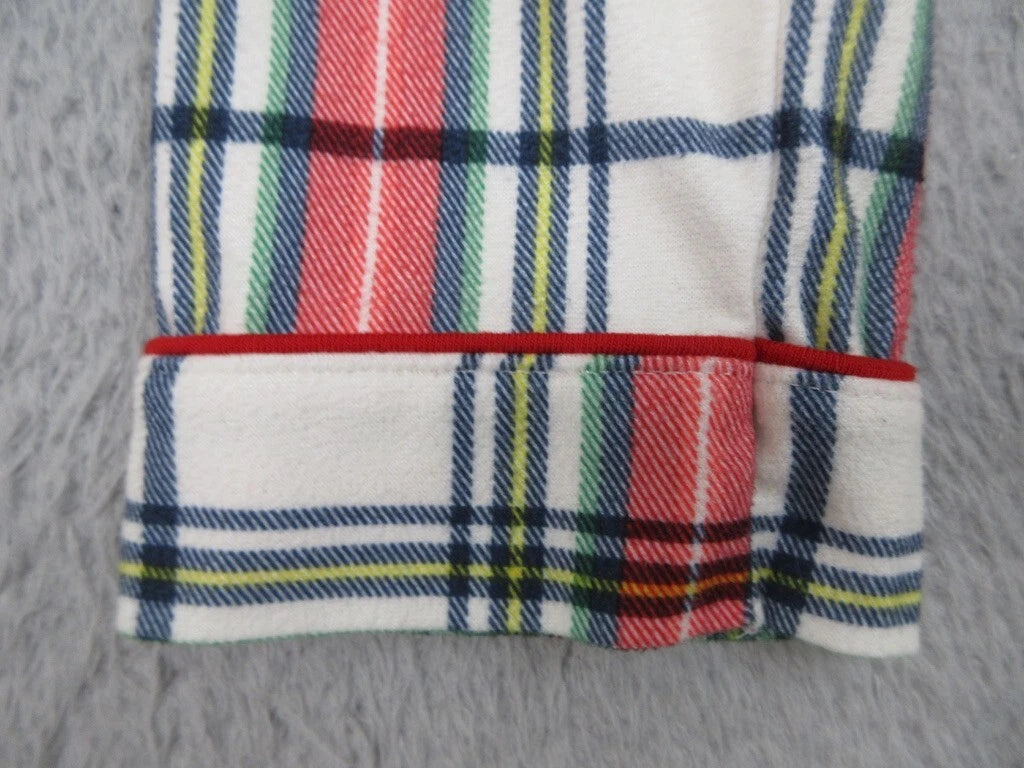 Wondershop Pajama Set Kids Unisex 10/12 Red Plaid Flannel Cozy Lounge Sleepwear