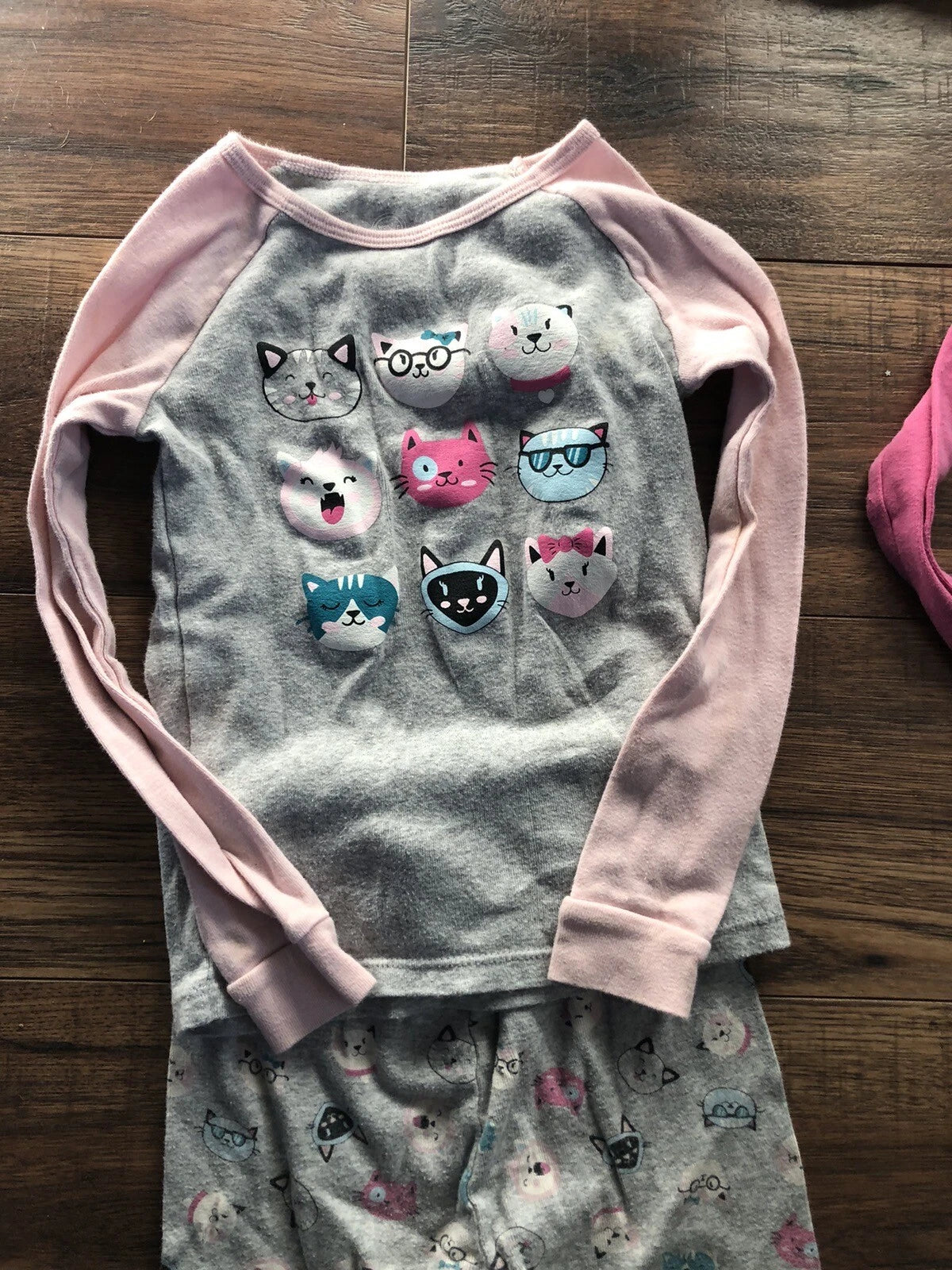 Girls Sleepwear Size 5 Kids 2 Piece Cat Cupcake Pajama Set Wonder Nation