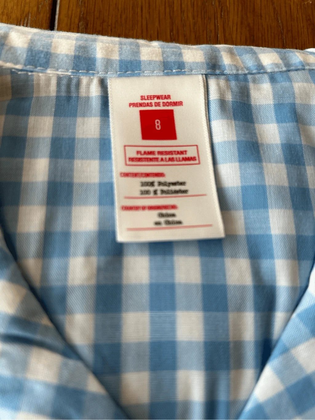 Kids Unisex Plaid Pajama Set. Size 8. NWT.