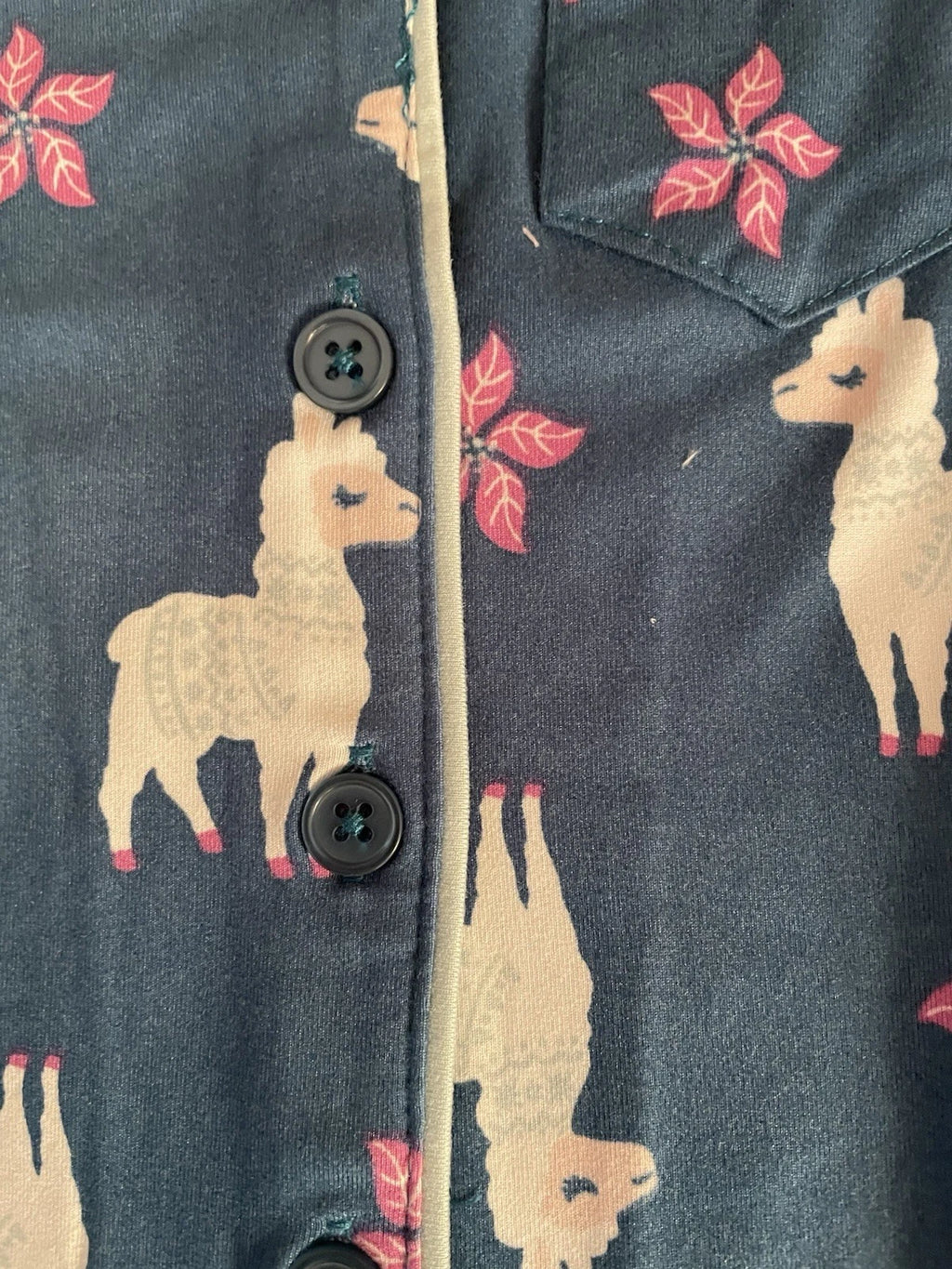 NWT Wonder Nation Girls 2T Llama Pajama Set Long Sleeve Flame Resistant