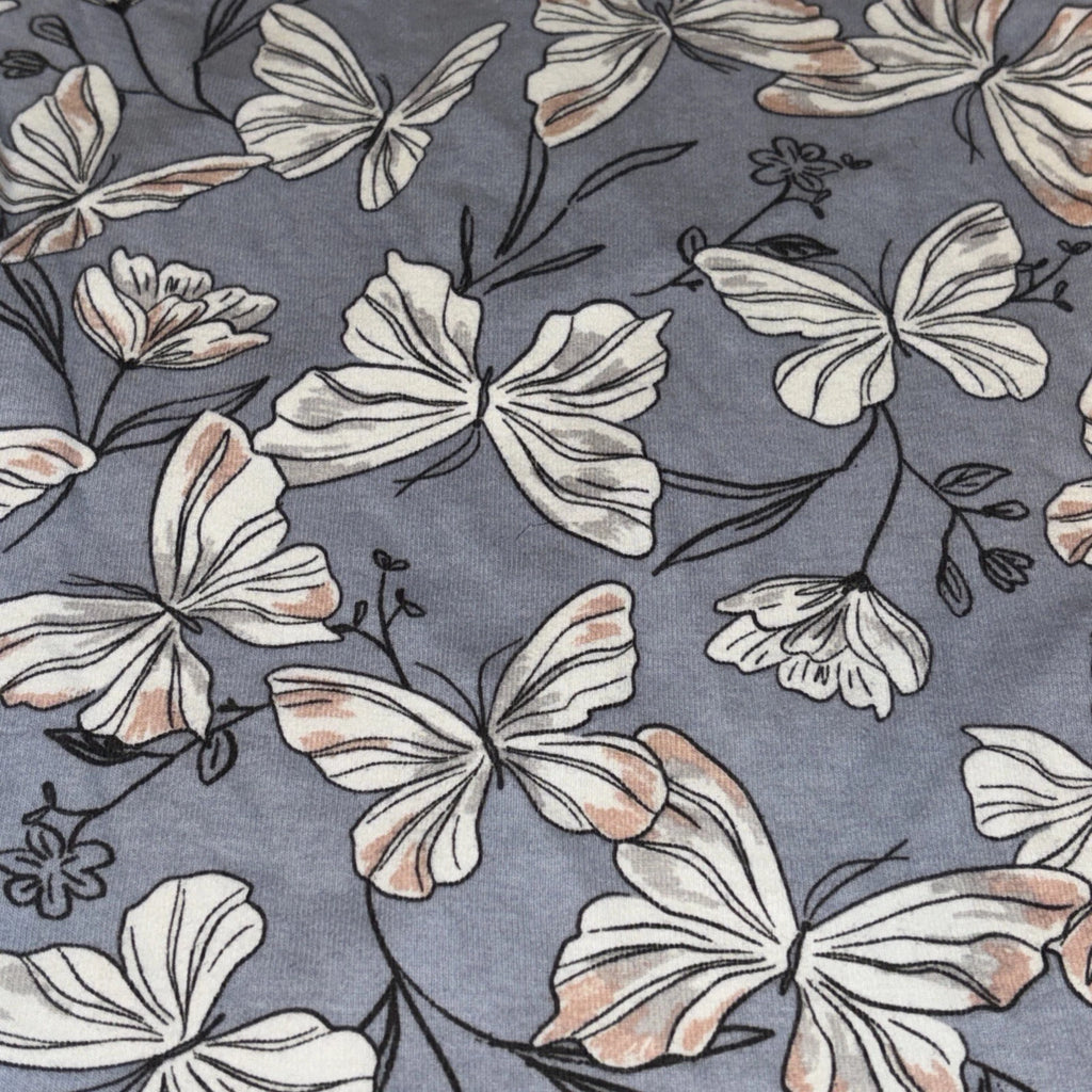 Carter's Girls 8/8A  Pajama Set Snug fit  Butterfly Flowers Purple Cotton