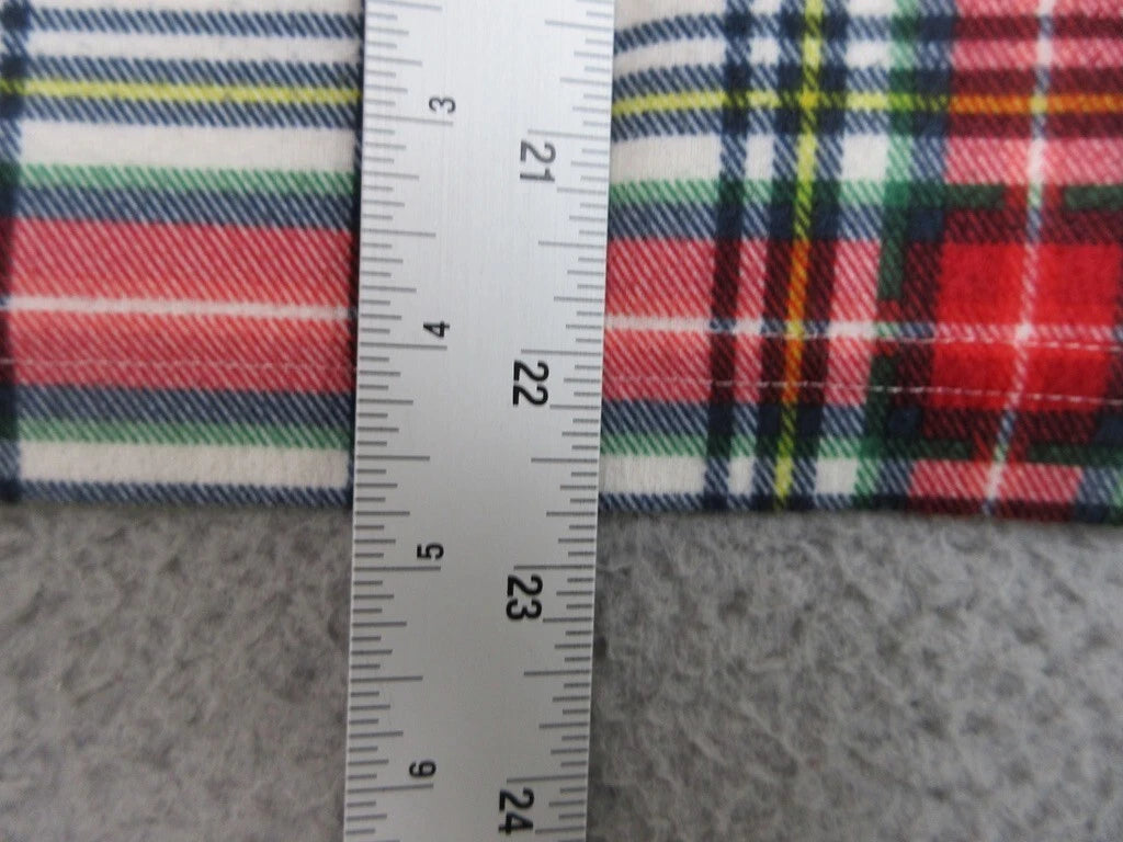 Wondershop Pajama Set Kids Unisex 10/12 Red Plaid Flannel Cozy Lounge Sleepwear