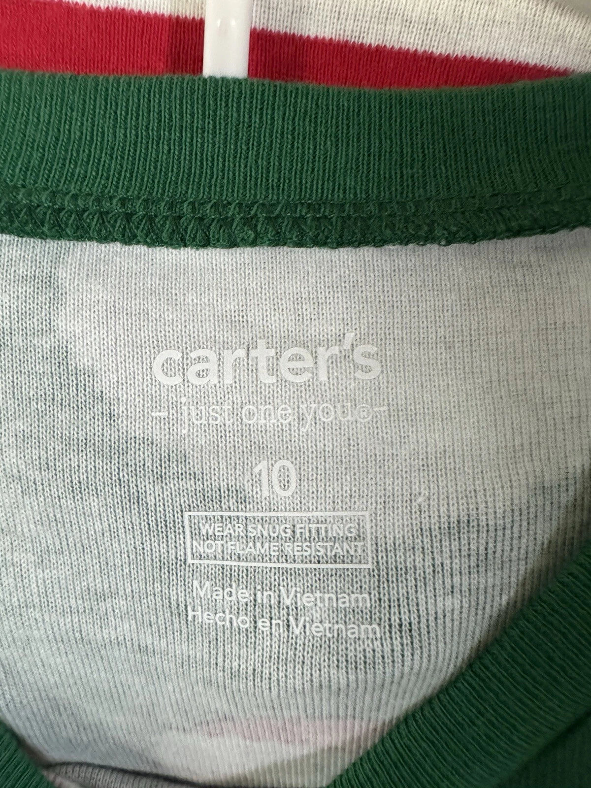 Carter's Just One You Boys' 4pc Pajama Set - Red/Green size 10