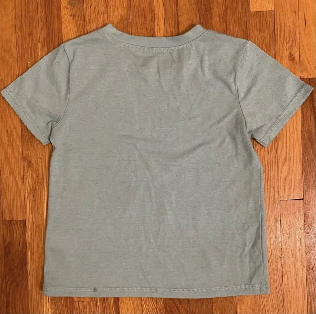 Eddie Bauer 2 Piece Pajama Set Girls Small 7/8 Blue White Clouds