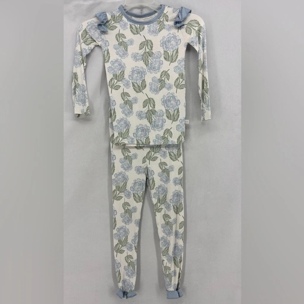 Hamner Hill toddler kids youth 5-6 two piece pajama set garden party Ruffle