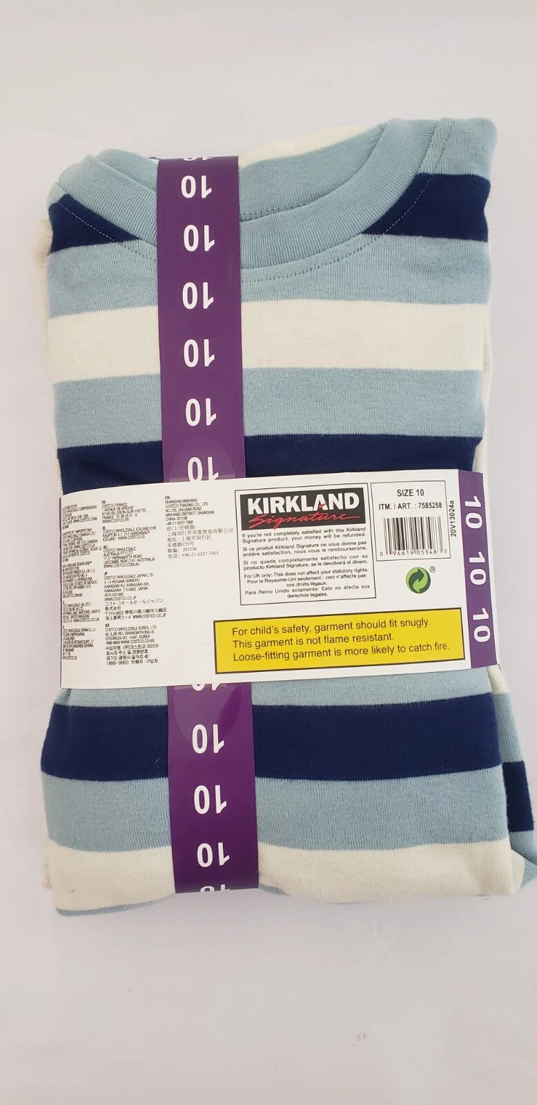 Kirkland kids Pyjama 4p Set 10 years  New