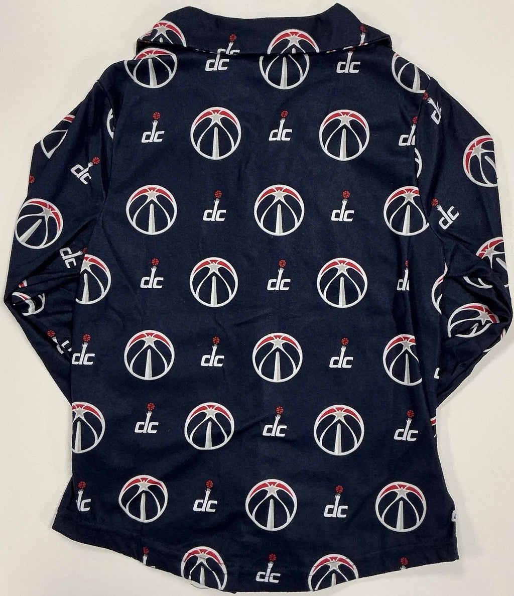 NBA Ultra Game Kids Washington Wizards 2-Piece Fleece PJ Set, Navy, Size 8