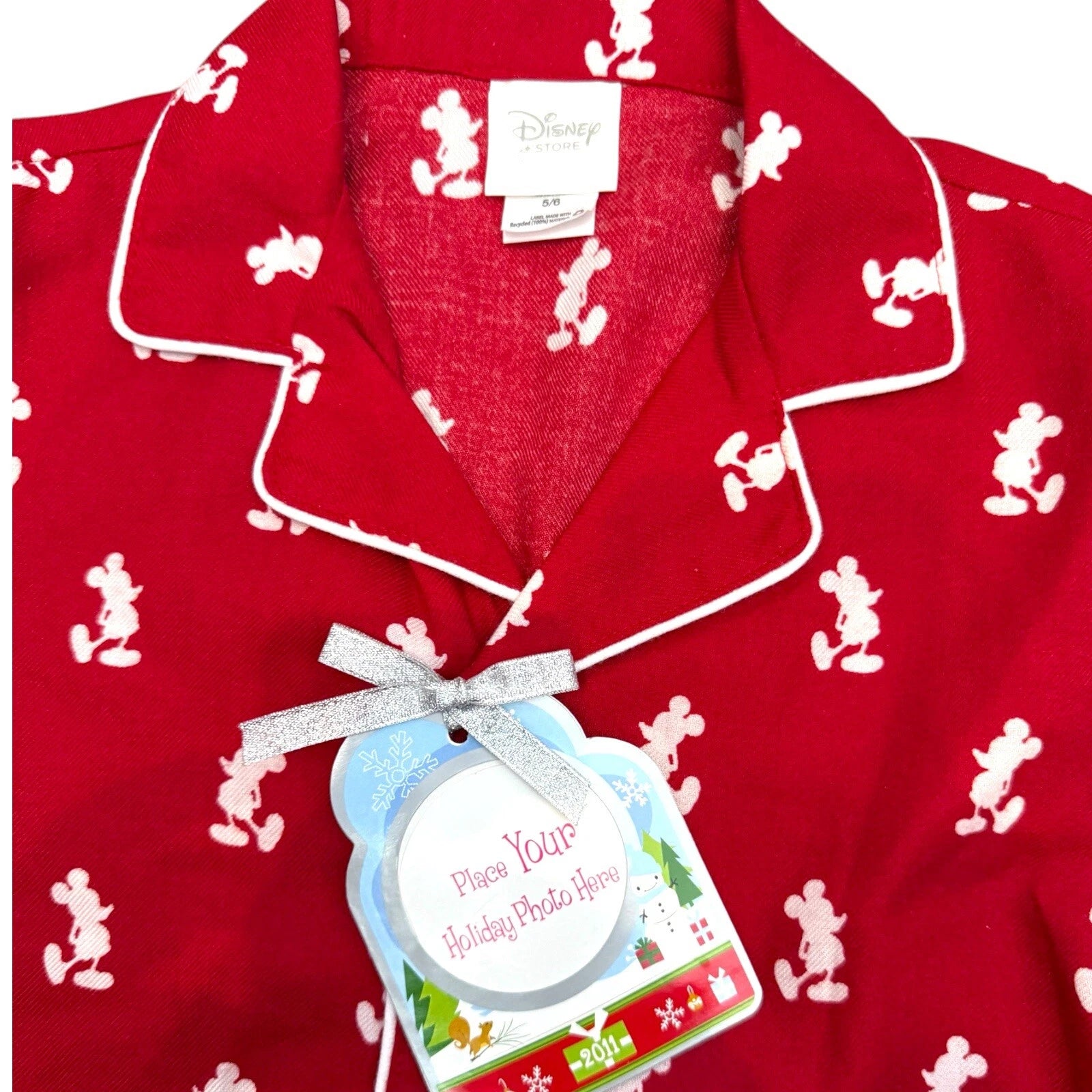 NWT New Disney Store Mickey Mouse Red Pajama Set Kid’s Unisex Size 5/6