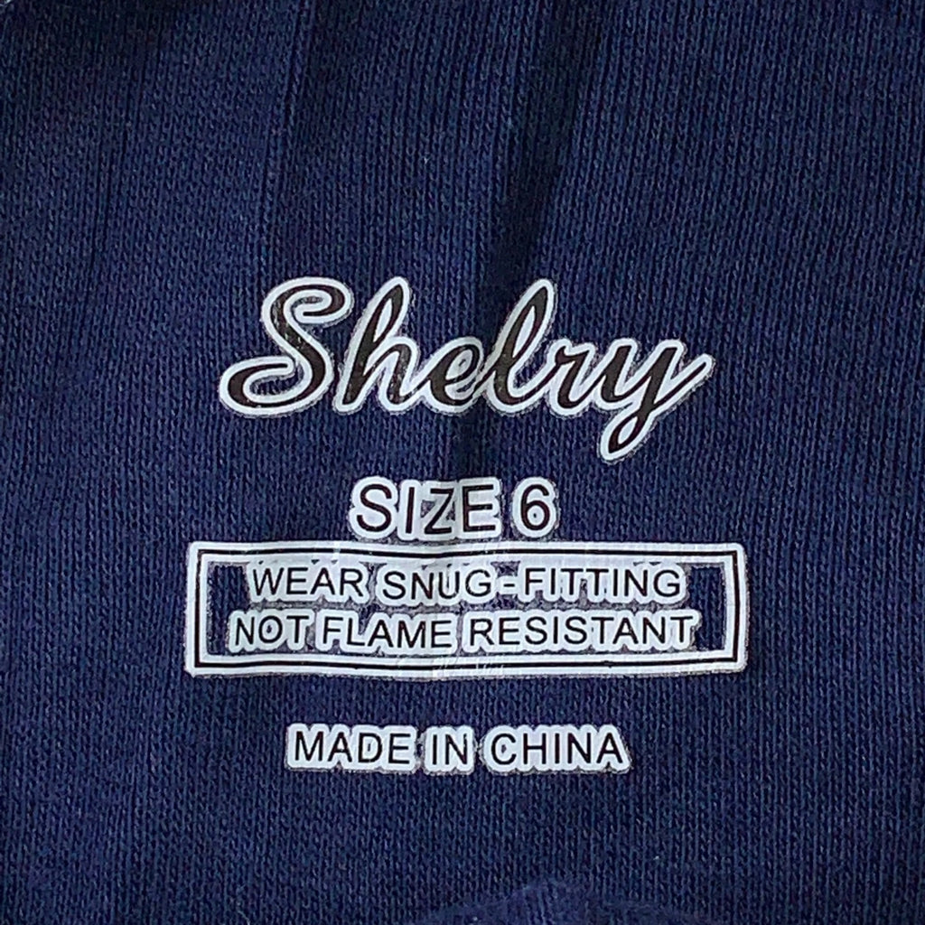 Shelry Kids Size 6 Snug Fit Blue Holiday Printed 2 Piece Pajama Jogger Set New