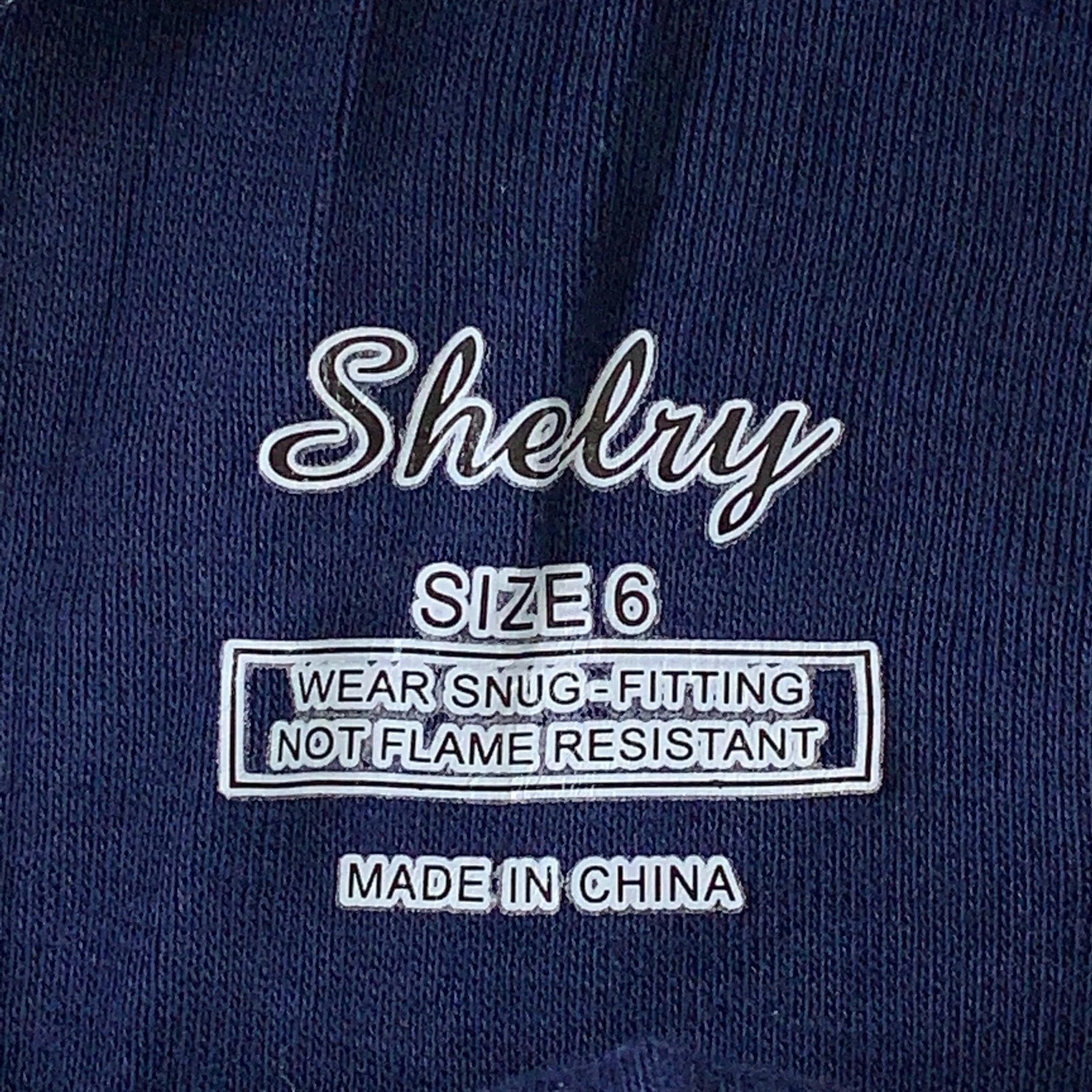 Shelry Kids Size 6 Snug Fit Blue Holiday Printed 2 Piece Pajama Jogger Set New