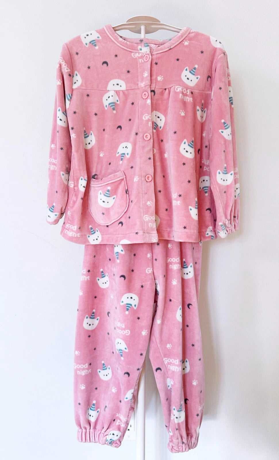 Kids Girl's Fleece Pajamas Set Size 120cm(6Y)