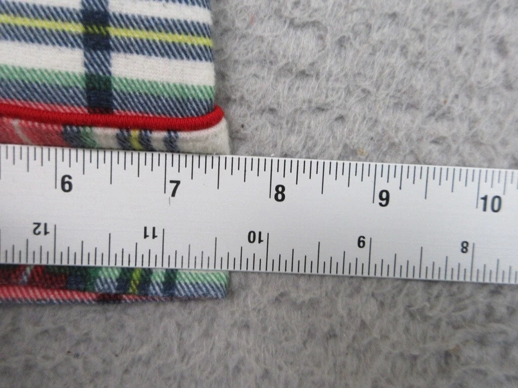 Wondershop Pajama Set Kids Unisex 10/12 Red Plaid Flannel Cozy Lounge Sleepwear