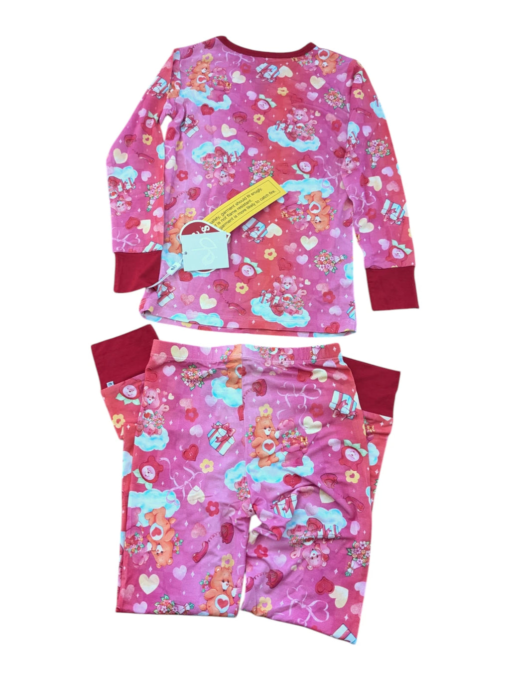 NWT Birdie Bean Care Bears Pink Cupid 2 Piece Pajamas Bamboo Size 6T