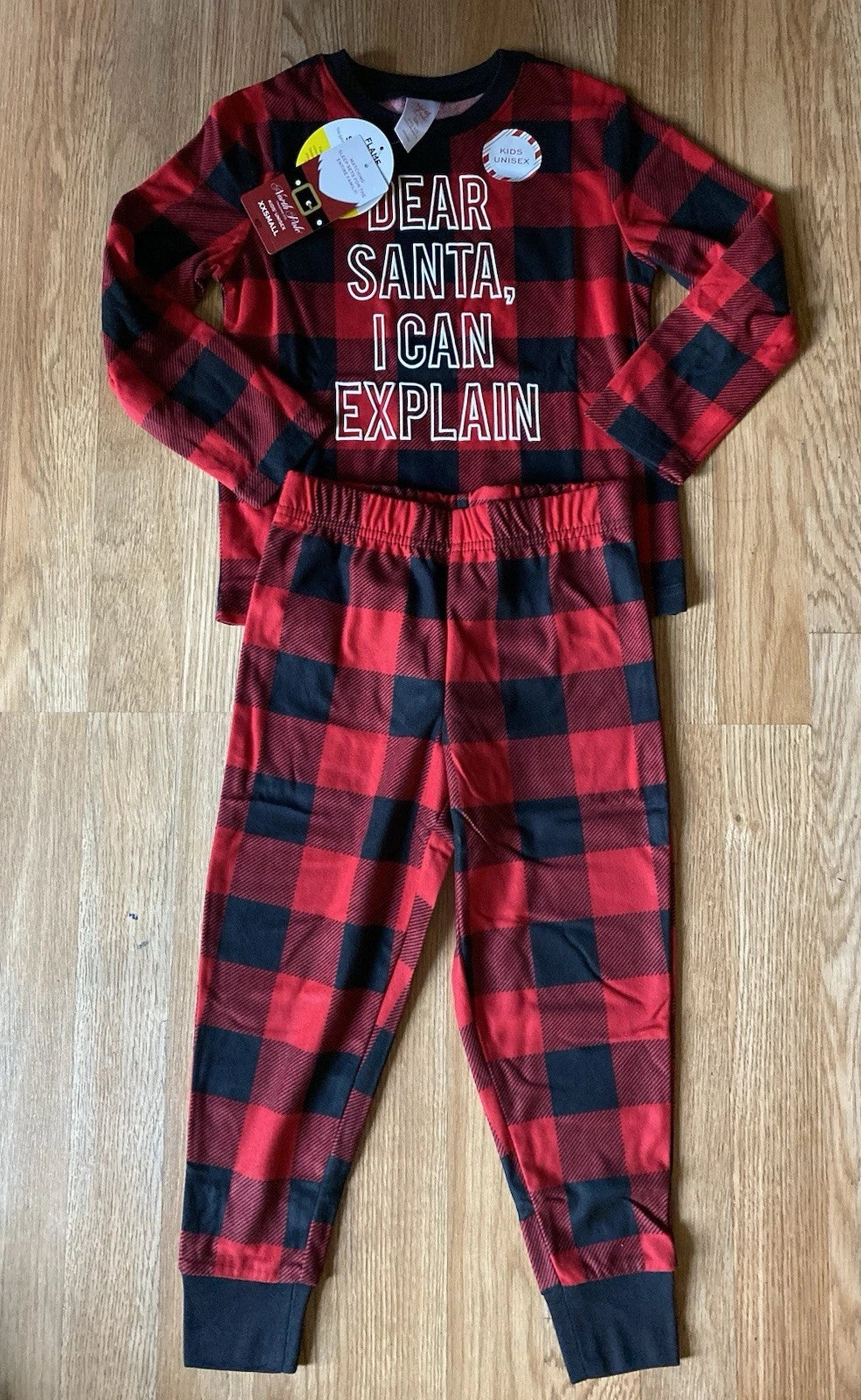 North Pole Pajama Set 2pc Kids Unisex Size: XXS 4/5