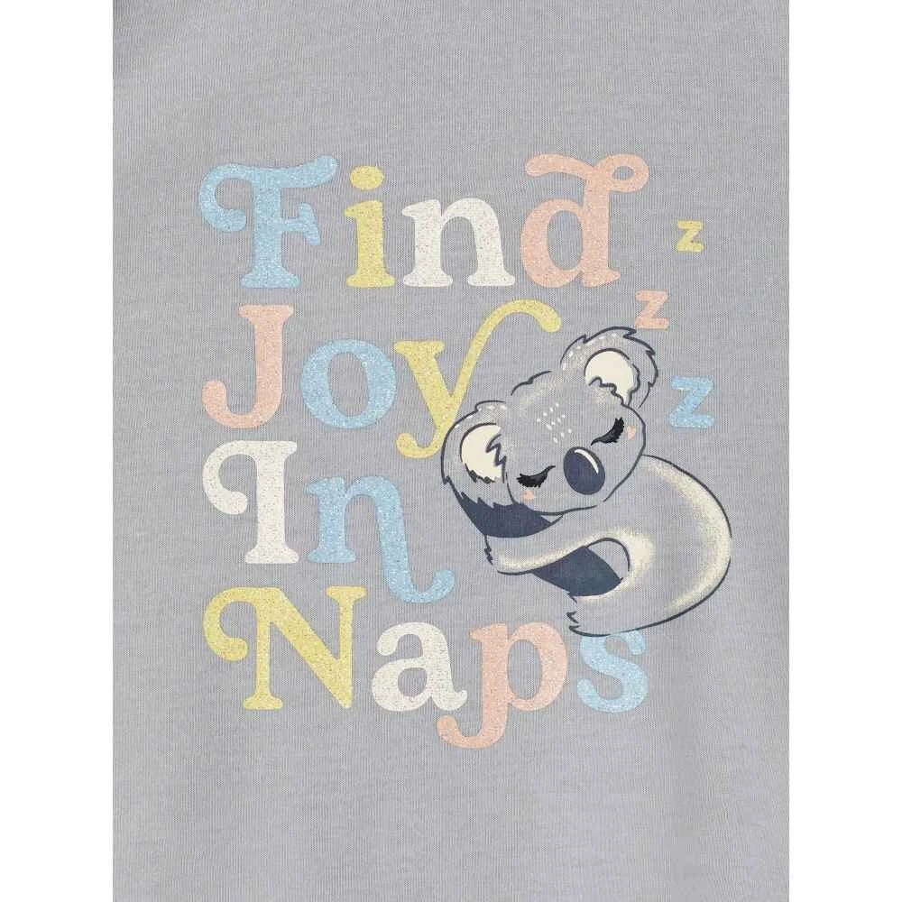 Wonder Nation Girls 2 Pc Long Sleeve Pajama Set-Koala Grey-Small (6/6X)-NWT