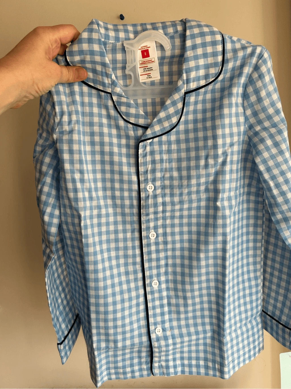 Kids Unisex Plaid Pajama Set. Size 8. NWT.