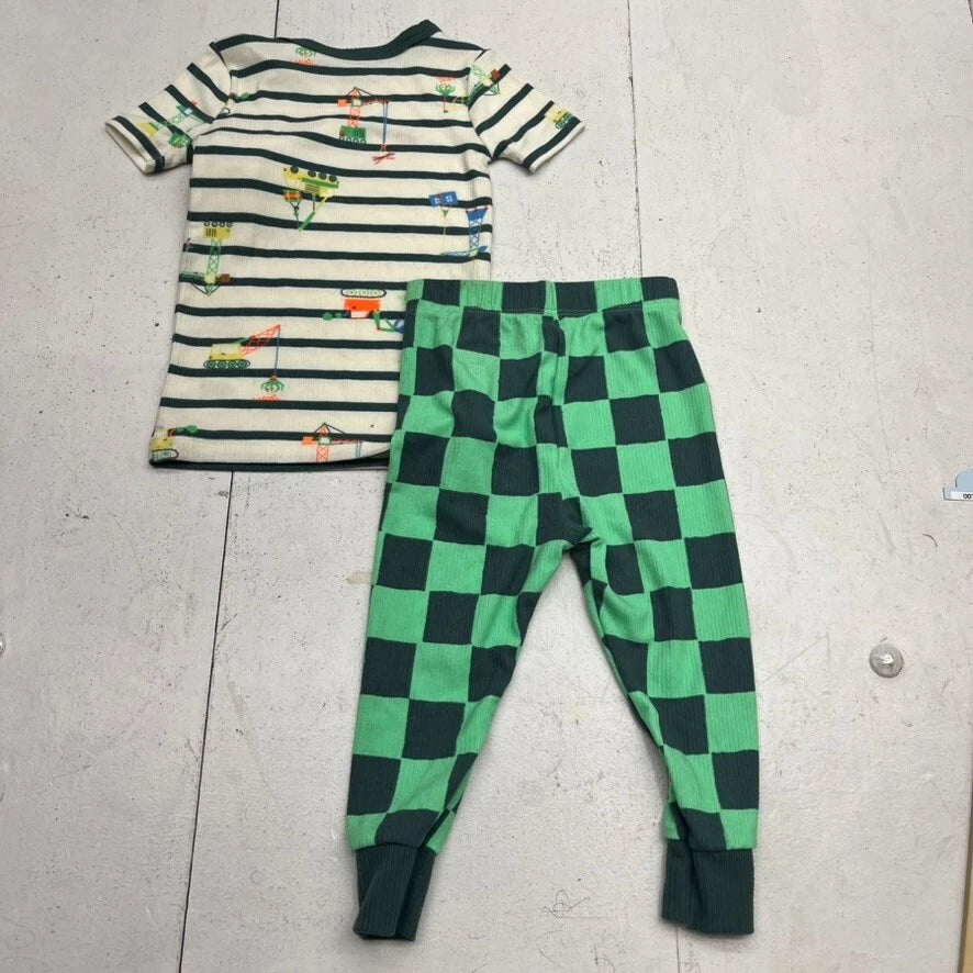 Cat & Jack 2 Piece Print Pajama Short Sleeve & Pants Set Kids Size 18 Months NEW