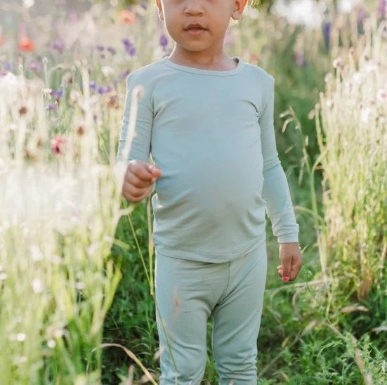 HAPIU Bamboo Pajamas 6 Pcs 3 Set Sage, Slate, Emerald 12/18 Months Boys & Girls