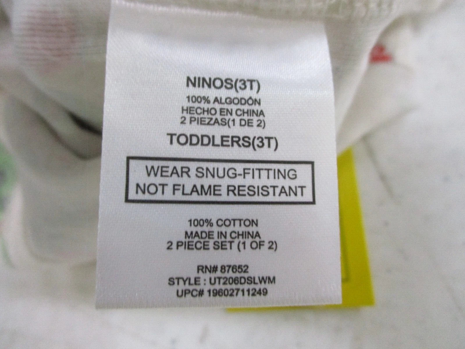 Star Wars Pajama Set Girls Boys 3T White Shirt Pants Baby Yoda Mandalorian