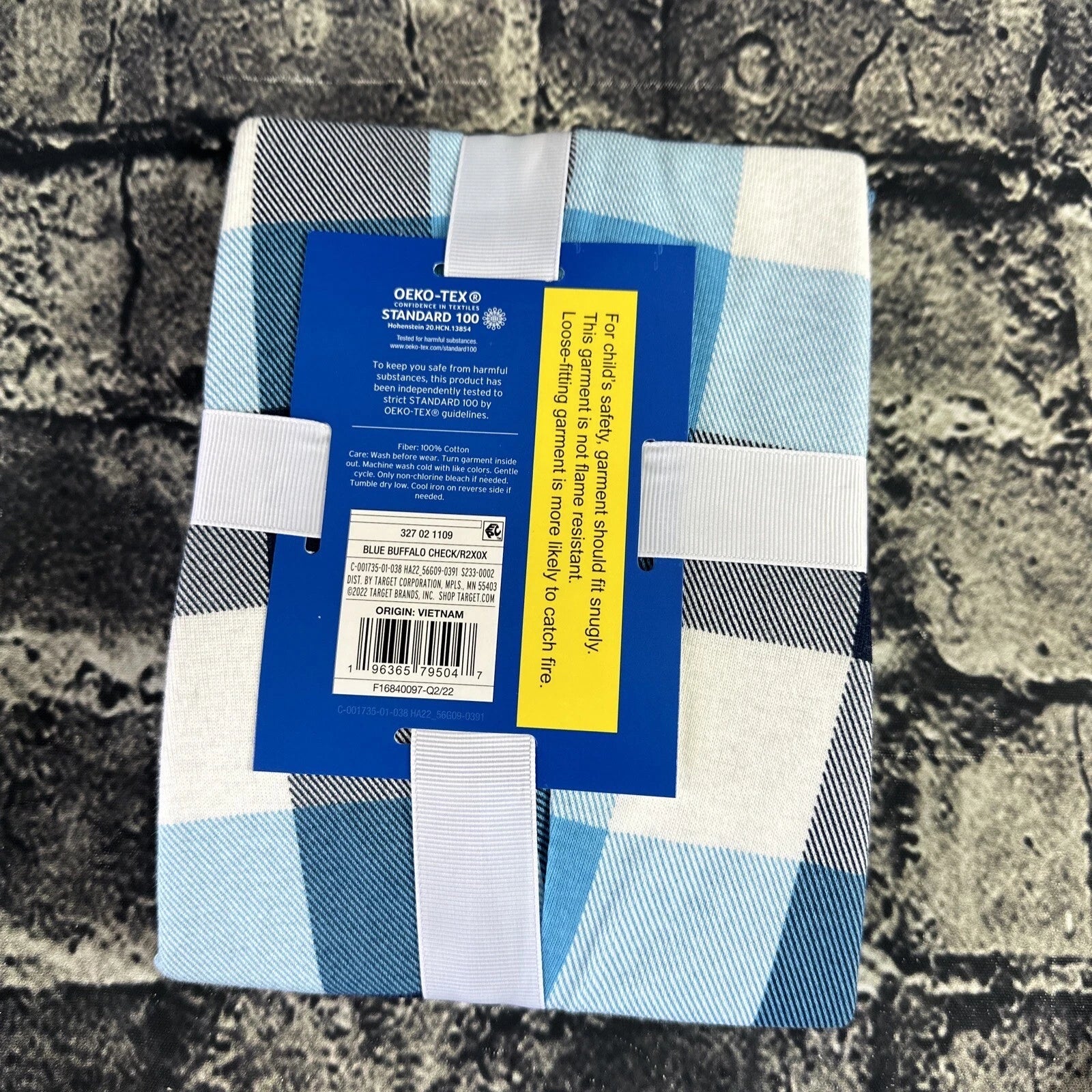 Family Sleep Child 18 Months Blue Pajama Set Hanukkah Blue Plaid