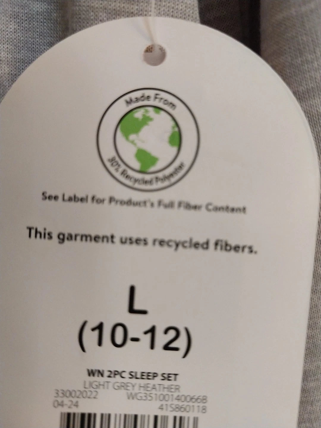 Girls Large (10-12) LS 2PC Sleep Set Pancake Theme