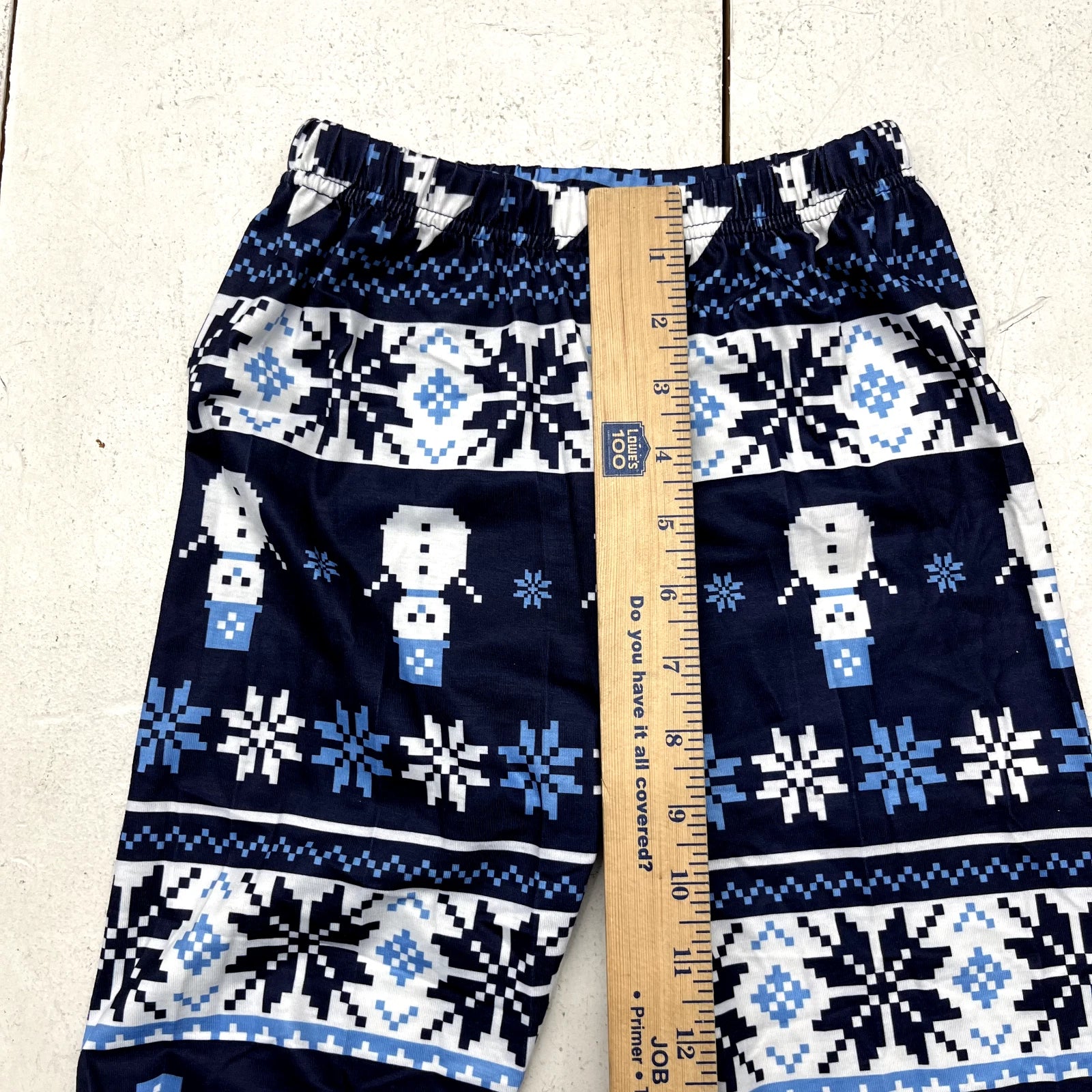 Blue "Let It Snow" Graphic Print 2 Piece Long Sleeve Pajama Set Kids Size 4T NEW