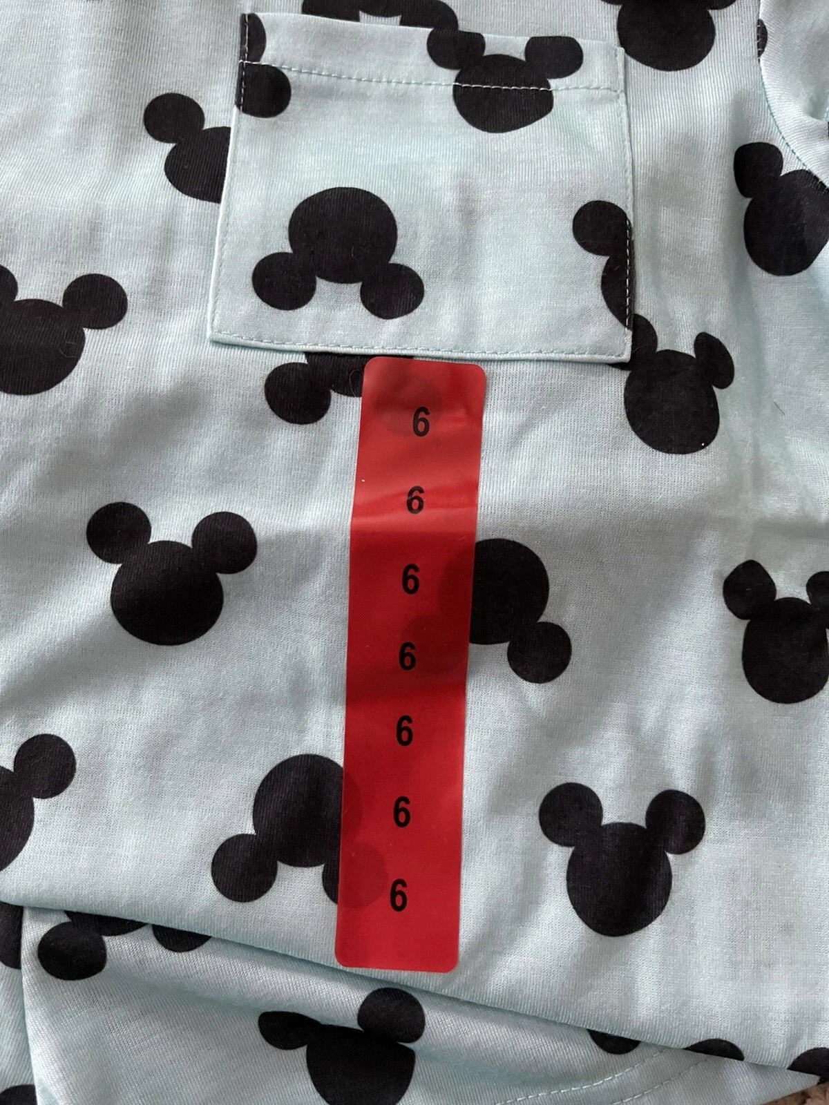 Disney Mickey  Girls Pajama Set  2  Piece Set  Size  6 ~ New