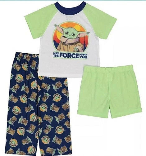 Baby YODA Pajamas Boys size 5T NEW Shirt Pants Shorts Pajama Set The Mandalorian