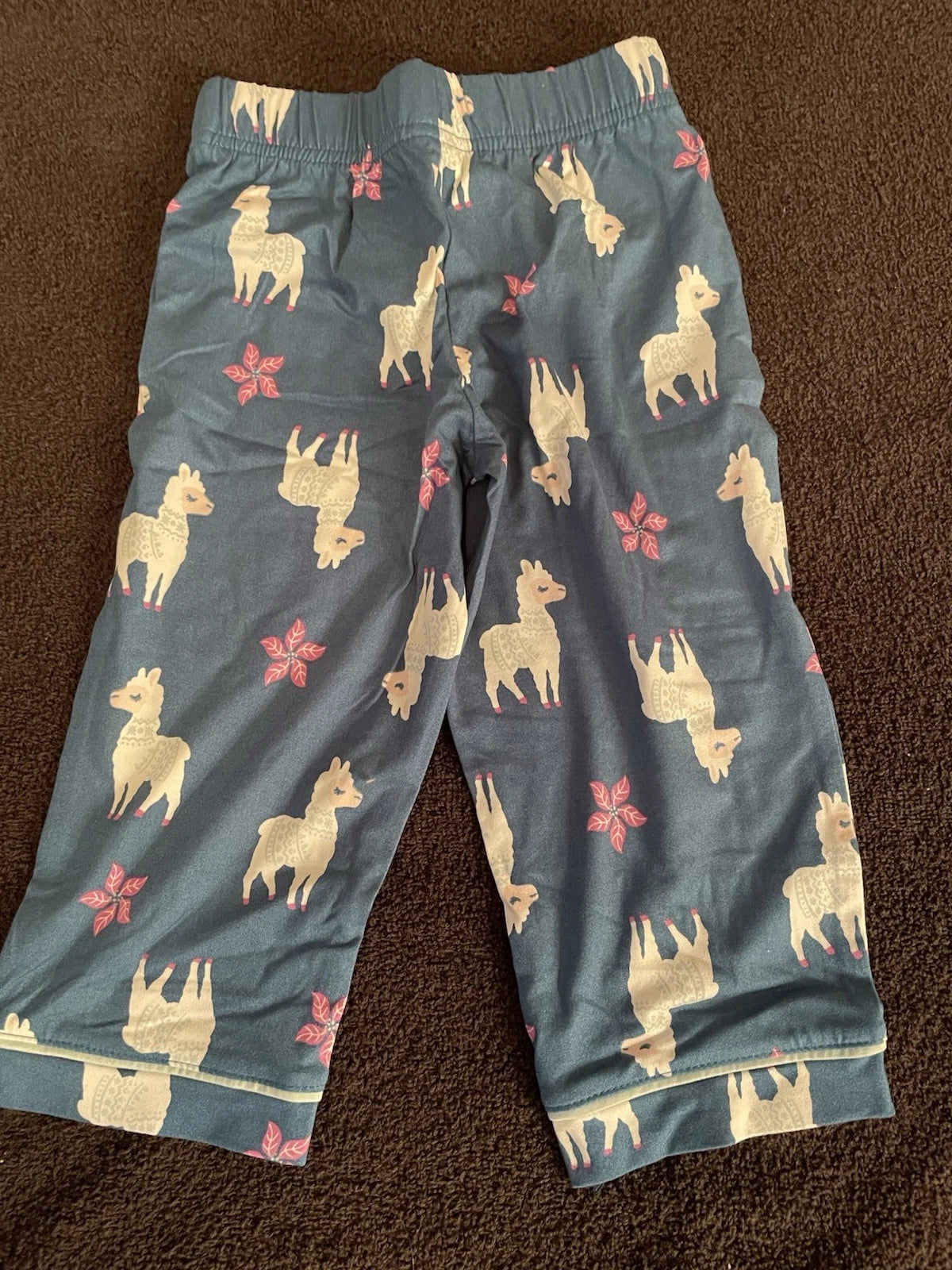 NWT Wonder Nation Girls 2T Llama Pajama Set Long Sleeve Flame Resistant