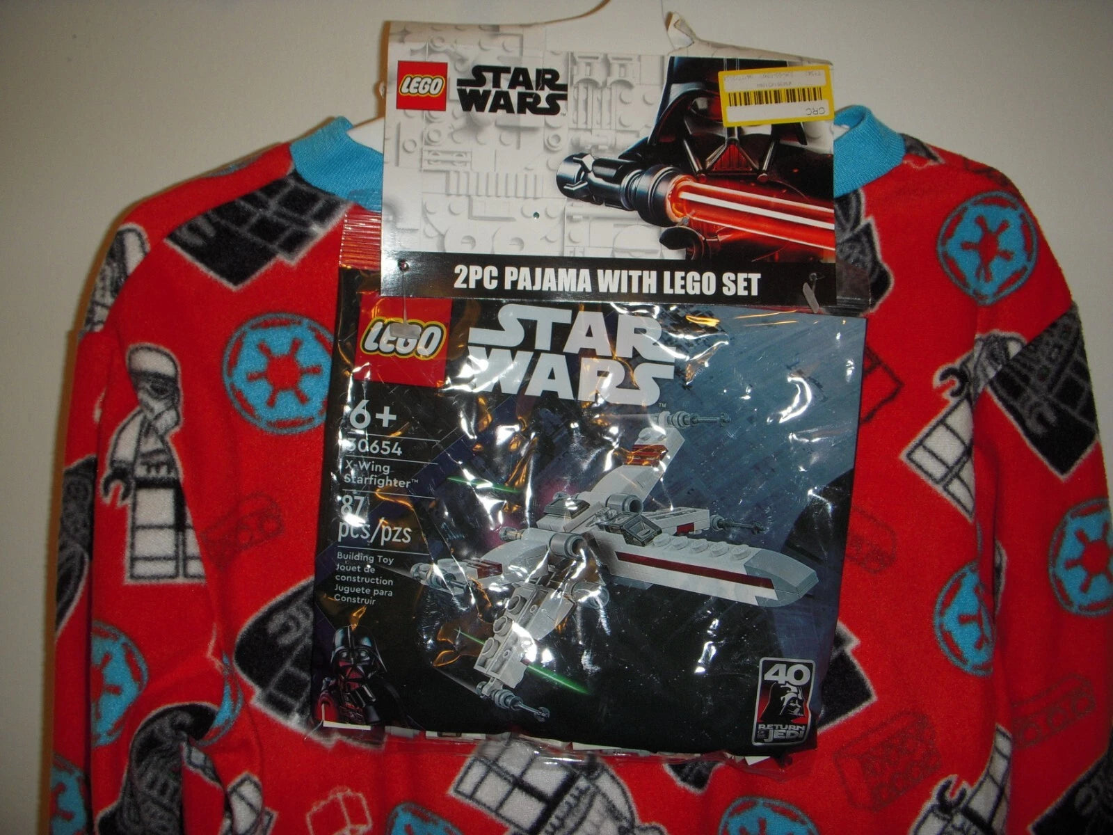 Kid's LEGO Star Wars 2Pc + Lego Toy Flame Resistant Poly. Pajama Set - S (6/7)