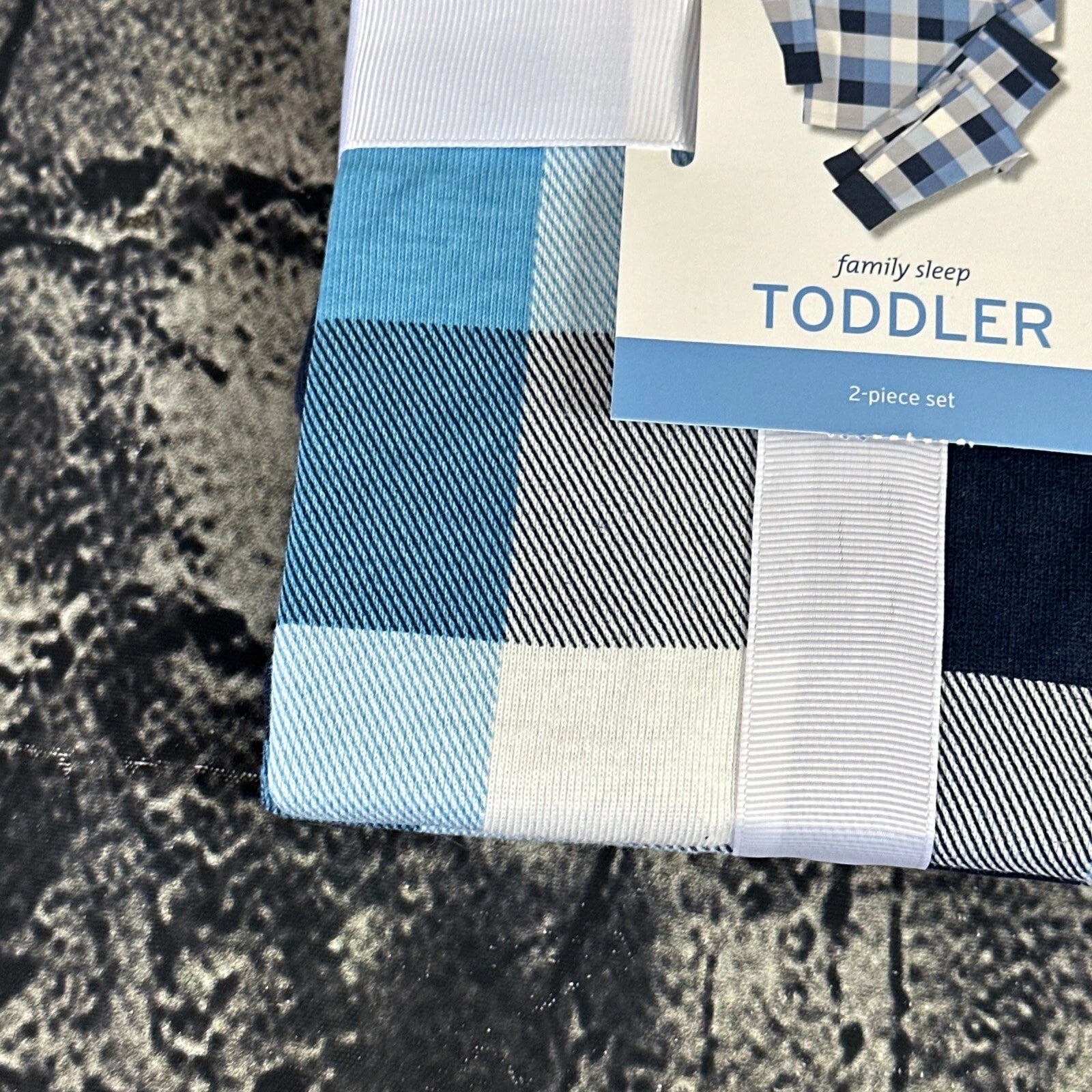 Family Sleep Child 18 Months Blue Pajama Set Hanukkah Blue Plaid