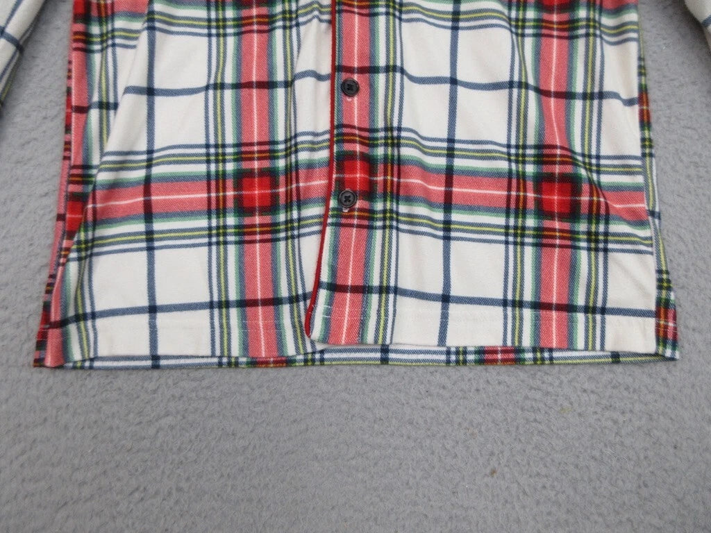 Wondershop Pajama Set Kids Unisex 10/12 Red Plaid Flannel Cozy Lounge Sleepwear