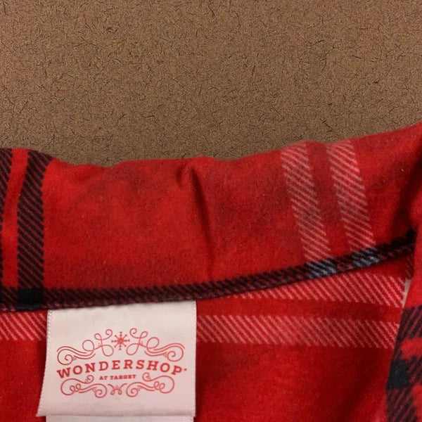 Wondershop Kids Medium (8) Red Plaid Flannel 2 Piece Pajama Set New *Flaw