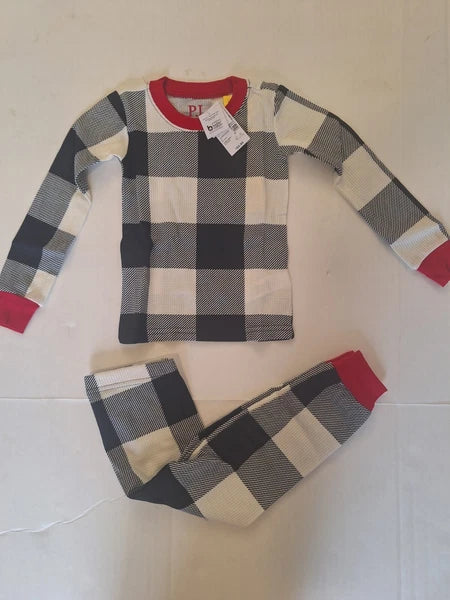PJ Place Girls Plaid Pajama Set Size 18-24 Months New With Tags