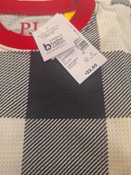 PJ Place Girls Plaid Pajama Set Size 18-24 Months New With Tags