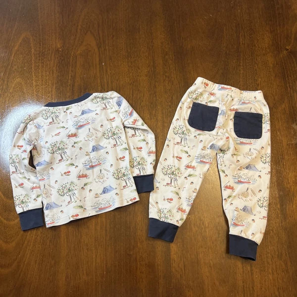 Smoky Camping Themed Pajamas Set - Kids Size 2T