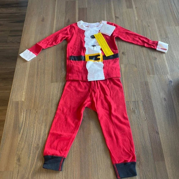 Hanna Anderson Santa Claus Unisex Pajama Set, 18-24mth 100% Organic Cotton, NWT