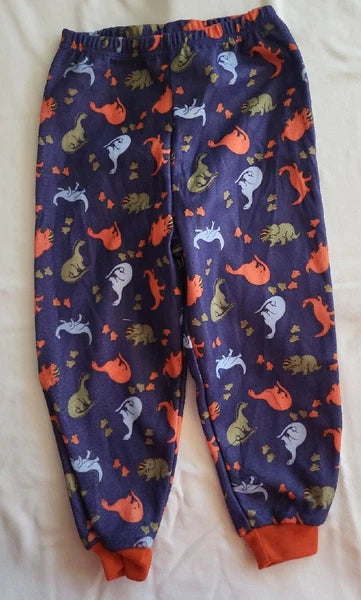 Confetti Kid Pajama 2 Piece Set Dinosaurs 3T Navy with Orange, Blue & Green Dino