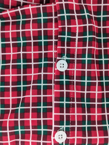 Plaid Santa Claus Long Sleeve Two Piece Pajama Set Size 4t