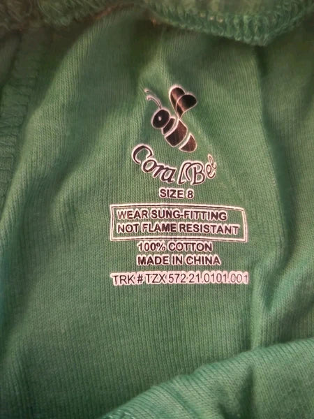 Cora Bee Children's Christmas Pajama Set With Santa Sz 8 NWT