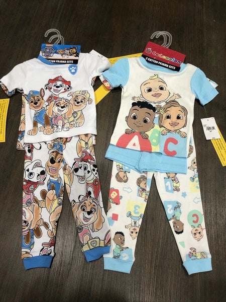 Toddler Boys 2T Pajamas Sets NEW With Tags Paw Patrol And Cocomelon