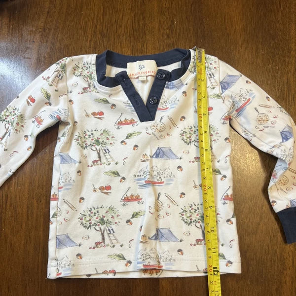 Smoky Camping Themed Pajamas Set - Kids Size 2T